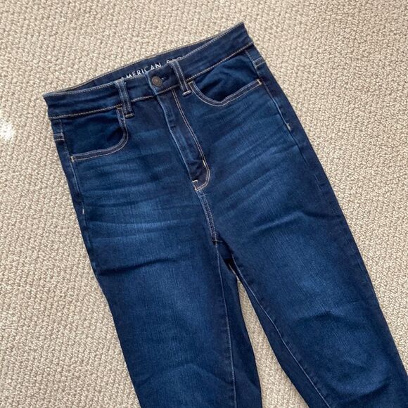 NEW American Eagle Highest Rise Jegging 360 Stretch Dark Wash Size 2 Pants NWOT - Picture 2 of 11